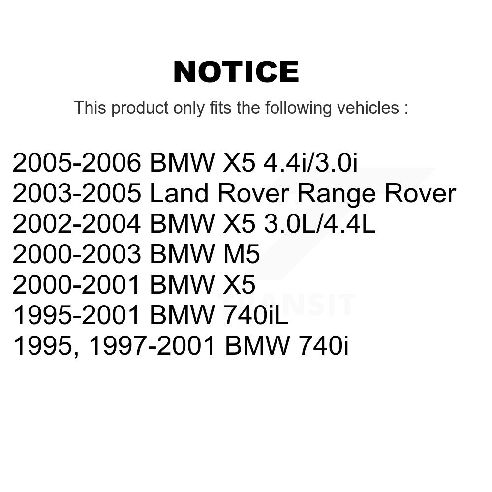 Front Rear Semi-Metallic Brake Pads Kit For BMW X5 M5 Land Rover Range 740i 740iL KSM-100296 - Image 2