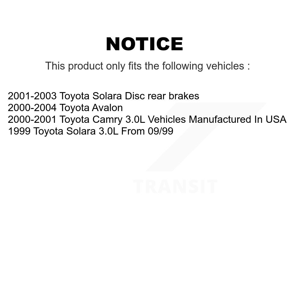 Front Rear Semi-Metallic Brake Pads Kit For Toyota Camry Solara Avalon KSM-100308 - Image 2