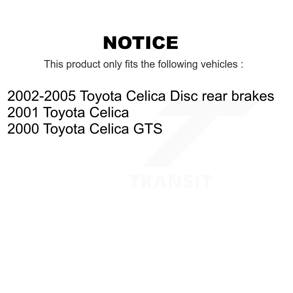 Front Rear Semi-Metallic Brake Pads Kit For Toyota Celica KSM-100347 - Image 2