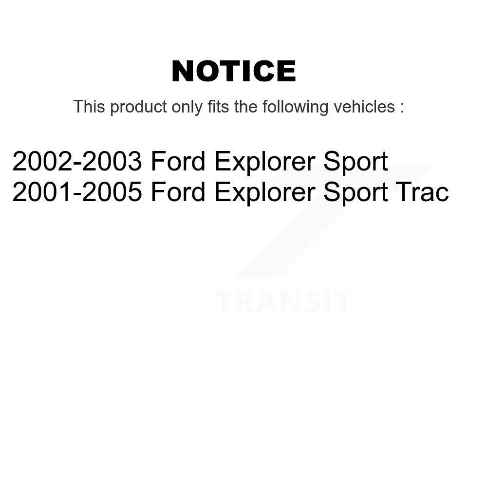 Front Rear Semi-Metallic Brake Pads Kit For Ford Explorer Sport Trac KSM-100356 - Image 2