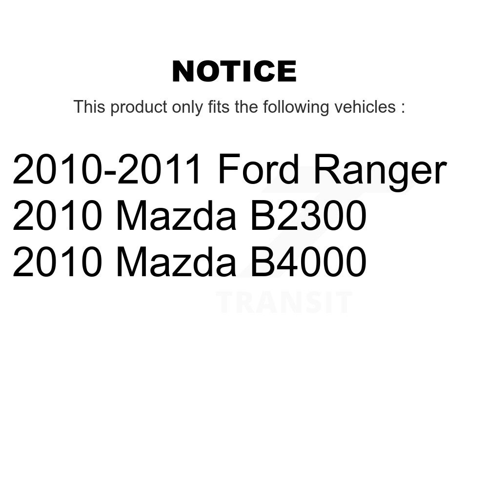 Front Rear Semi-Metallic Brake Pads Kit For Ford Ranger Mazda B2300 B4000 KSM-100359 - Image 2