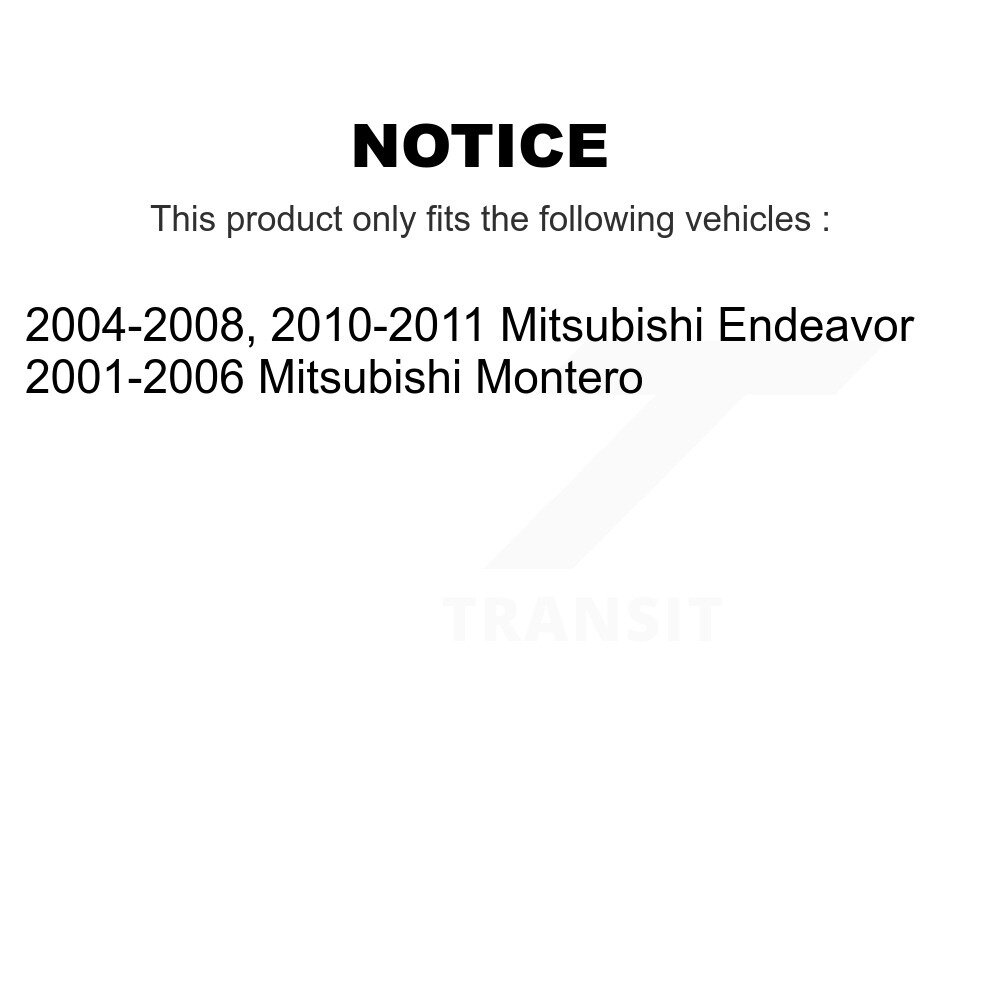 Front Rear Semi-Metallic Brake Pads Kit For Mitsubishi Endeavor Montero KSM-100385 - Image 2
