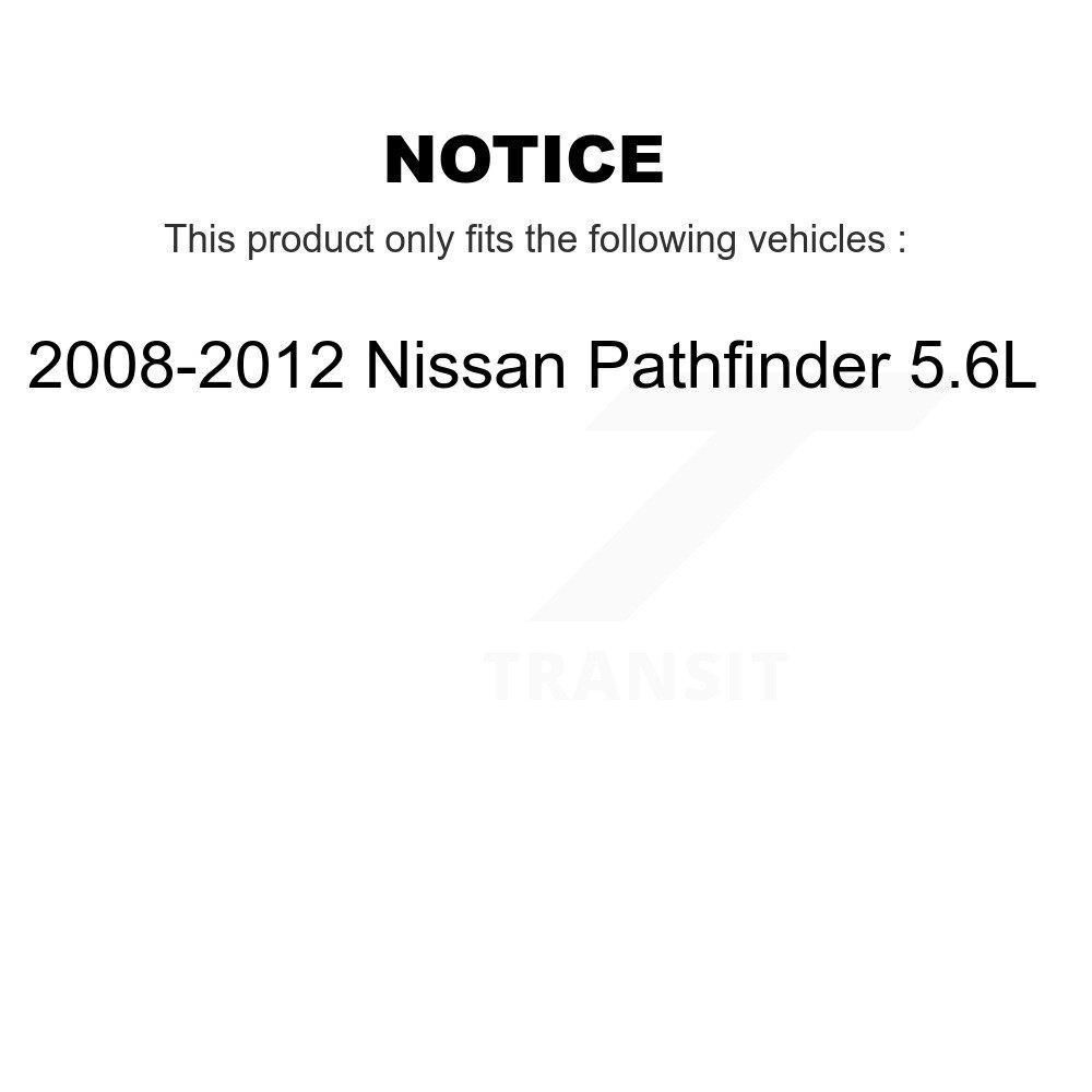 Front Rear Semi-Metallic Brake Pads Kit For 2008-2012 Nissan Pathfinder 5.6L KSM-100392 - Image 2