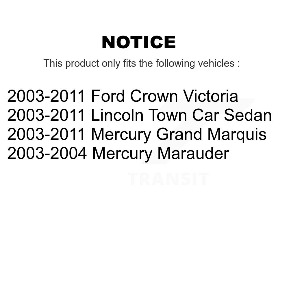 Front Rear Semi-Metallic Brake Pads Kit For Ford Crown Victoria Lincoln Town Car Mercury KSM-100427 - Image 2