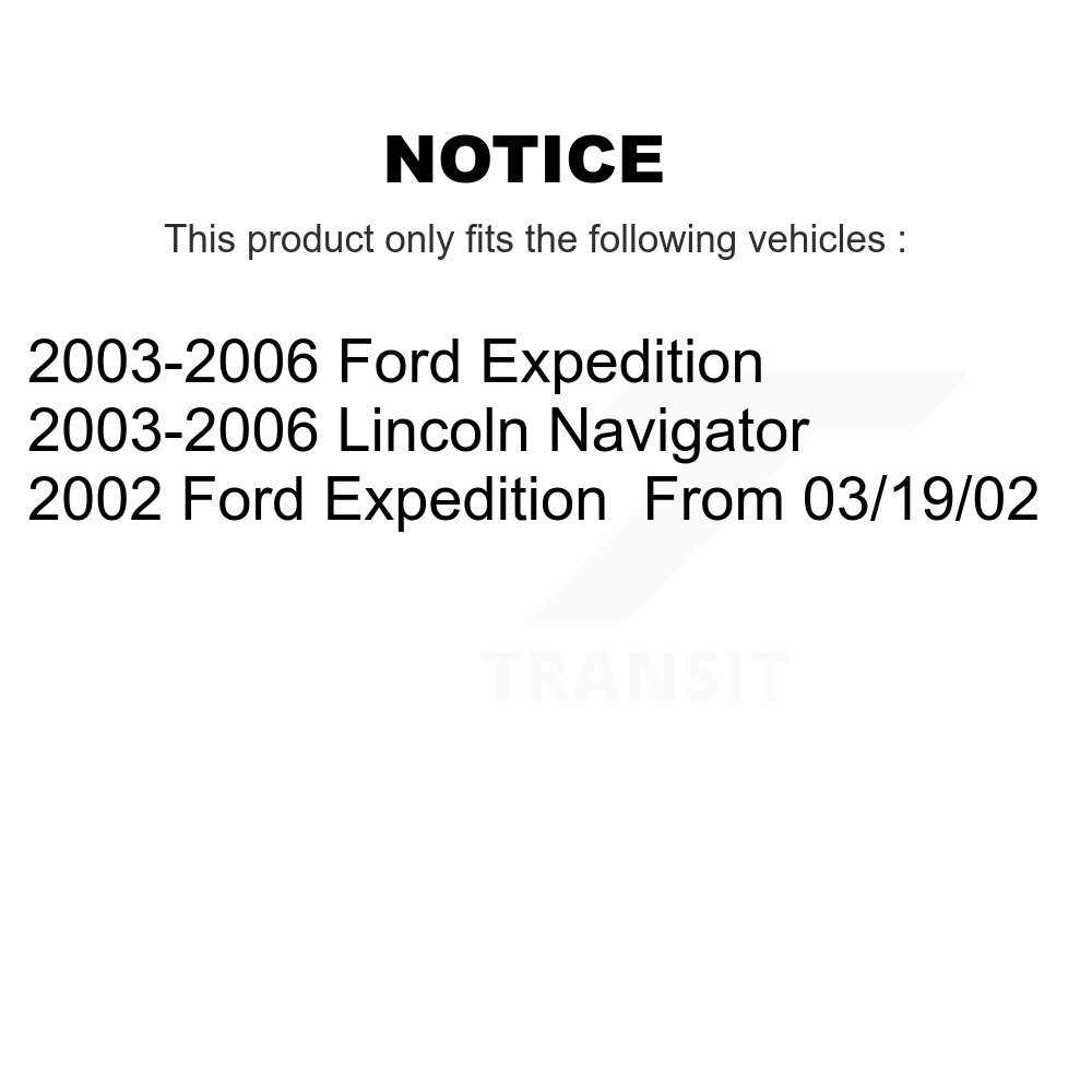 Front Rear Semi-Metallic Brake Pads Kit For Ford Expedition Lincoln Navigator KSM-100428 - Image 2