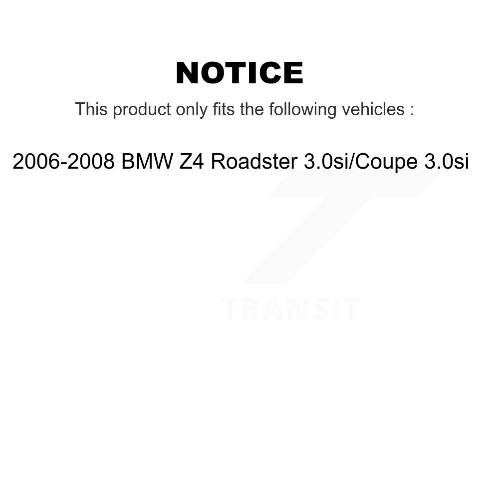 Front Rear Semi-Metallic Brake Pads Kit For 2006-2008 BMW Z4 Roadster 3.0si Coupe KSM-100435 - Image 2