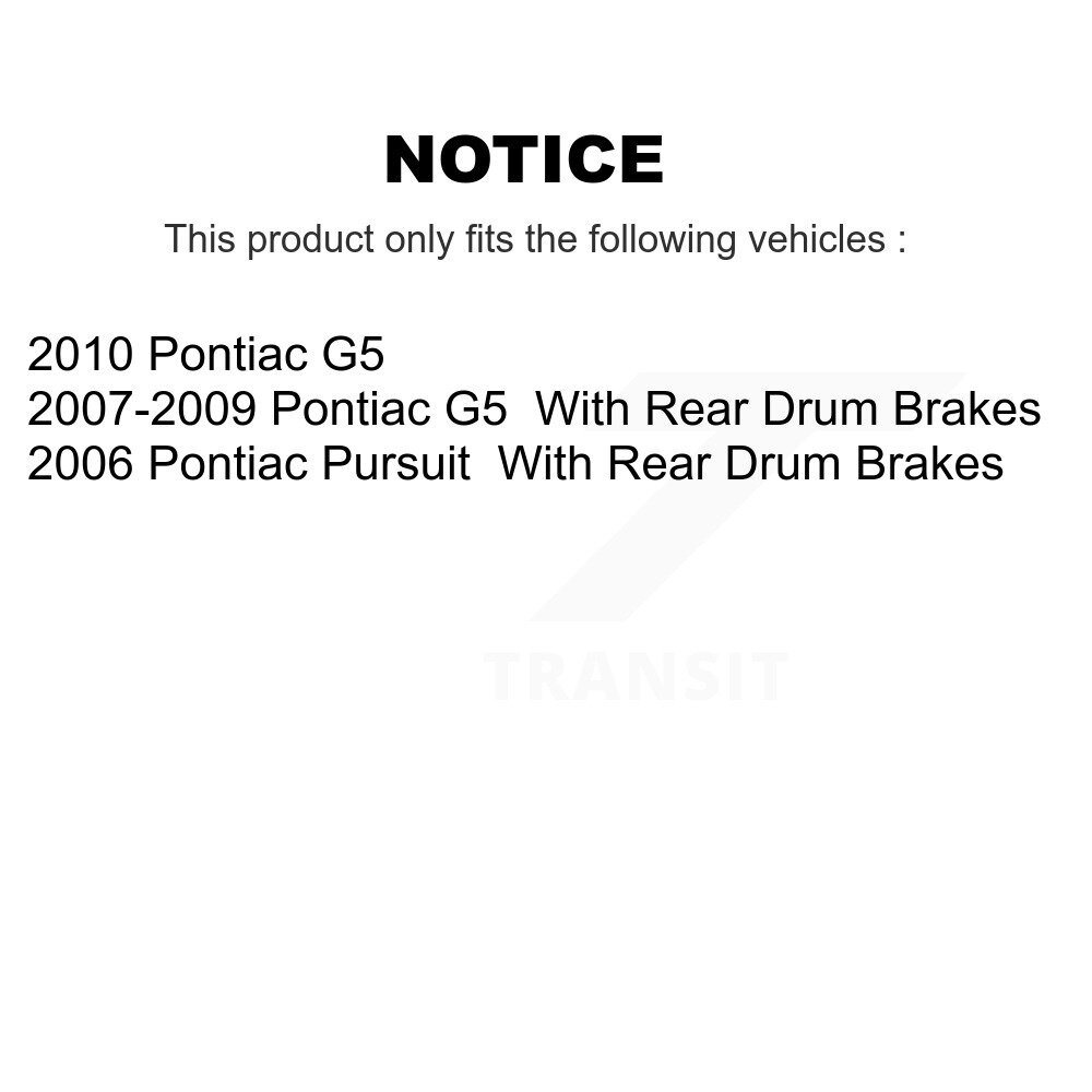 Front Rear Semi-Metallic Brake Pads Kit For Pontiac G5 Pursuit KSM-100438 - Image 2