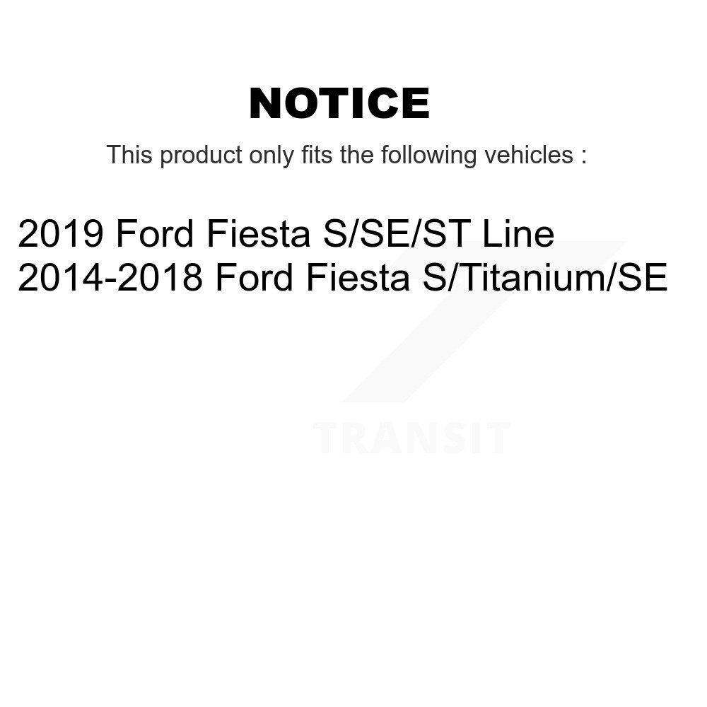 Front Rear Semi-Metallic Brake Pads Kit For Ford Fiesta KSM-100456 - Image 2