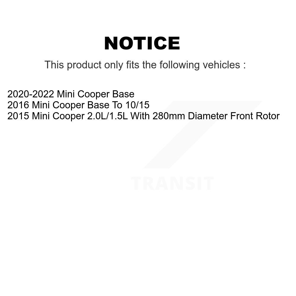 Front Rear Semi-Metallic Brake Pads Kit For Mini Cooper KSM-100495 - Image 2