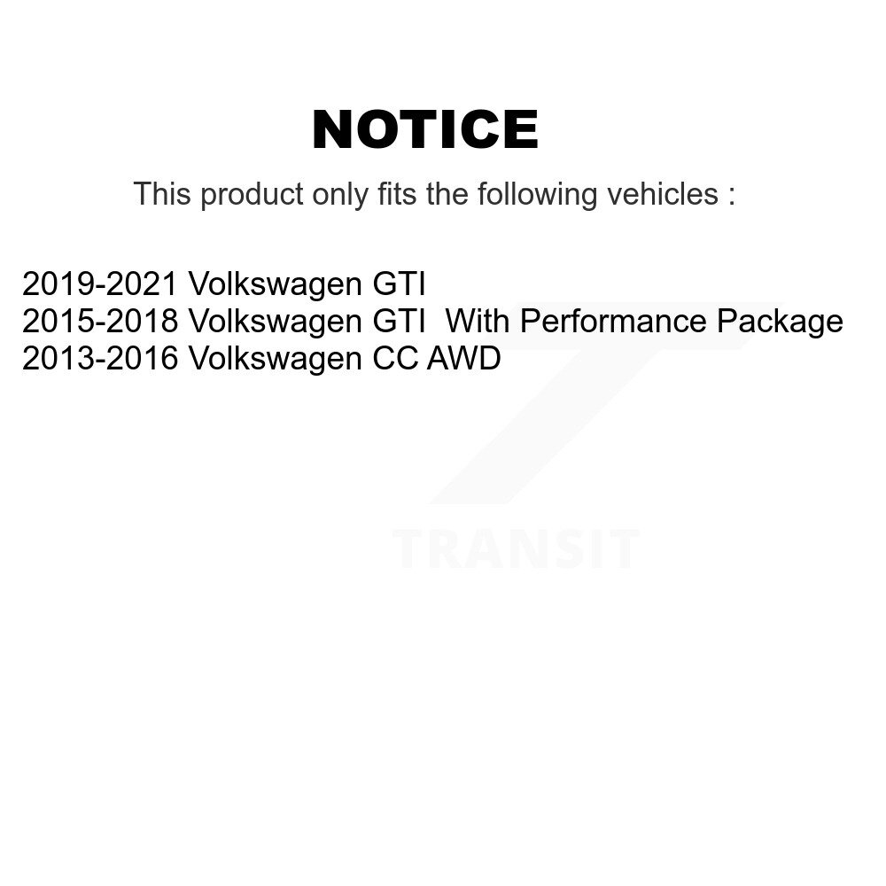 Front Rear Semi-Metallic Brake Pads Kit For Volkswagen GTI CC KSM-100510 - Image 2