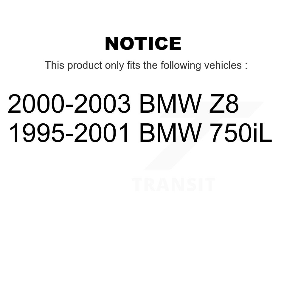 Front Rear Semi-Metallic Brake Pads Kit For BMW Z8 750iL KSM-100541 - Image 2