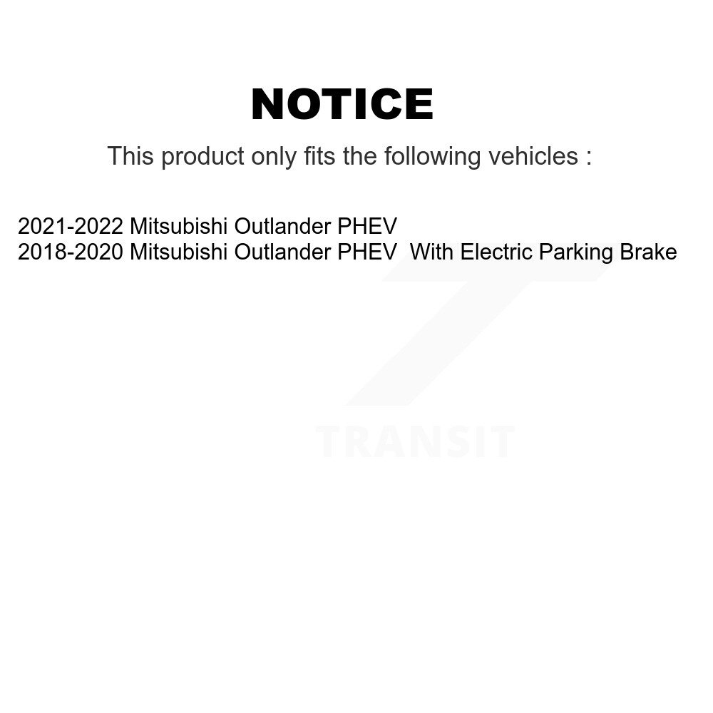 Front Rear Semi-Metallic Brake Pads Kit For Mitsubishi Outlander PHEV KSM-100562 - Image 2