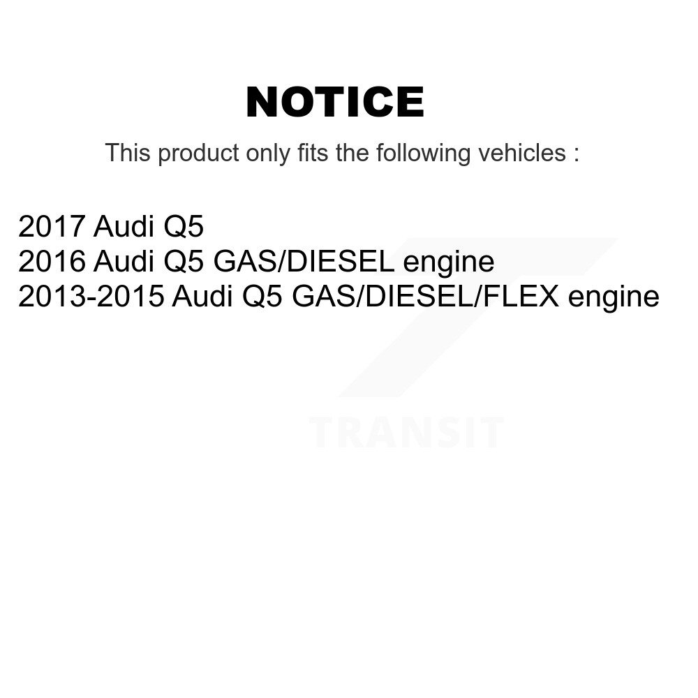 Front Rear Semi-Metallic Brake Pads Kit For Audi Q5 KSM-100589 - Image 2