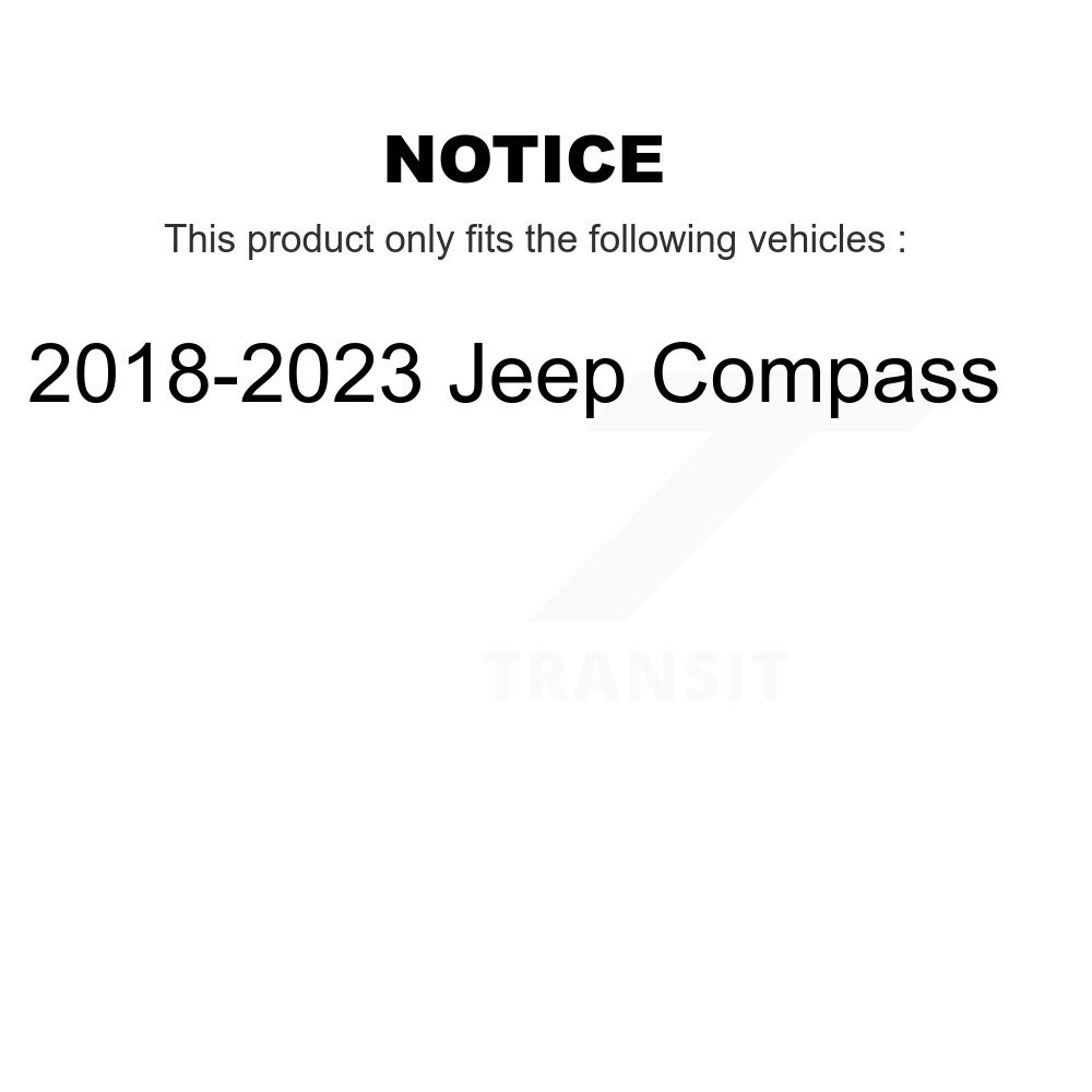 Front Rear Semi-Metallic Brake Pads Kit For 2018-2023 Jeep Compass KSM-100594 - Image 2