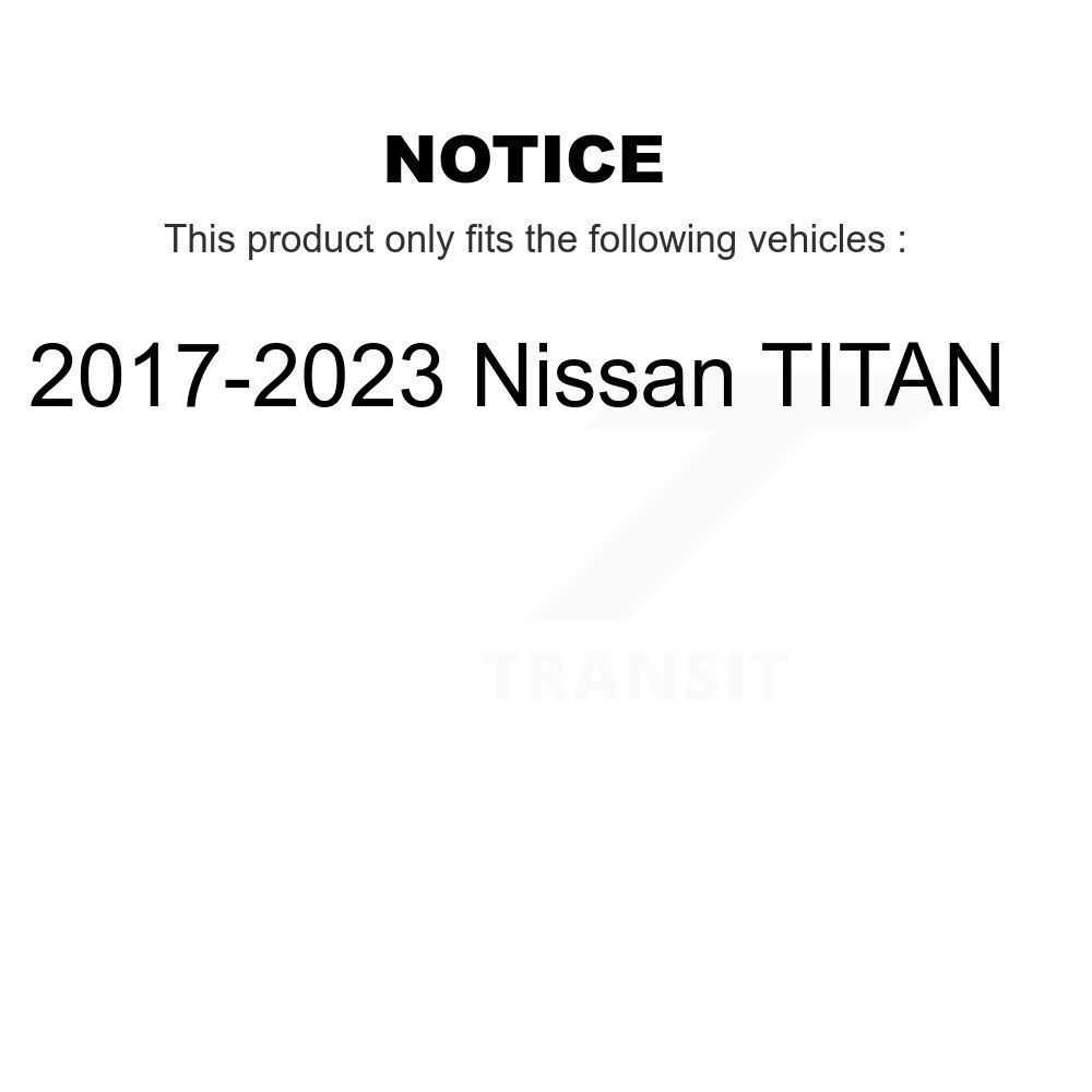 Front Rear Semi-Metallic Brake Pads Kit For 2017-2023 Nissan TITAN KSM-100656 - Image 2