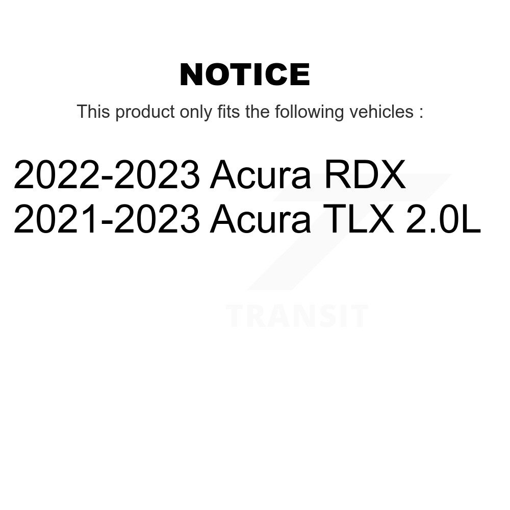 Front Rear Semi-Metallic Brake Pads Kit For Acura RDX TLX KSM-100657 - Image 2