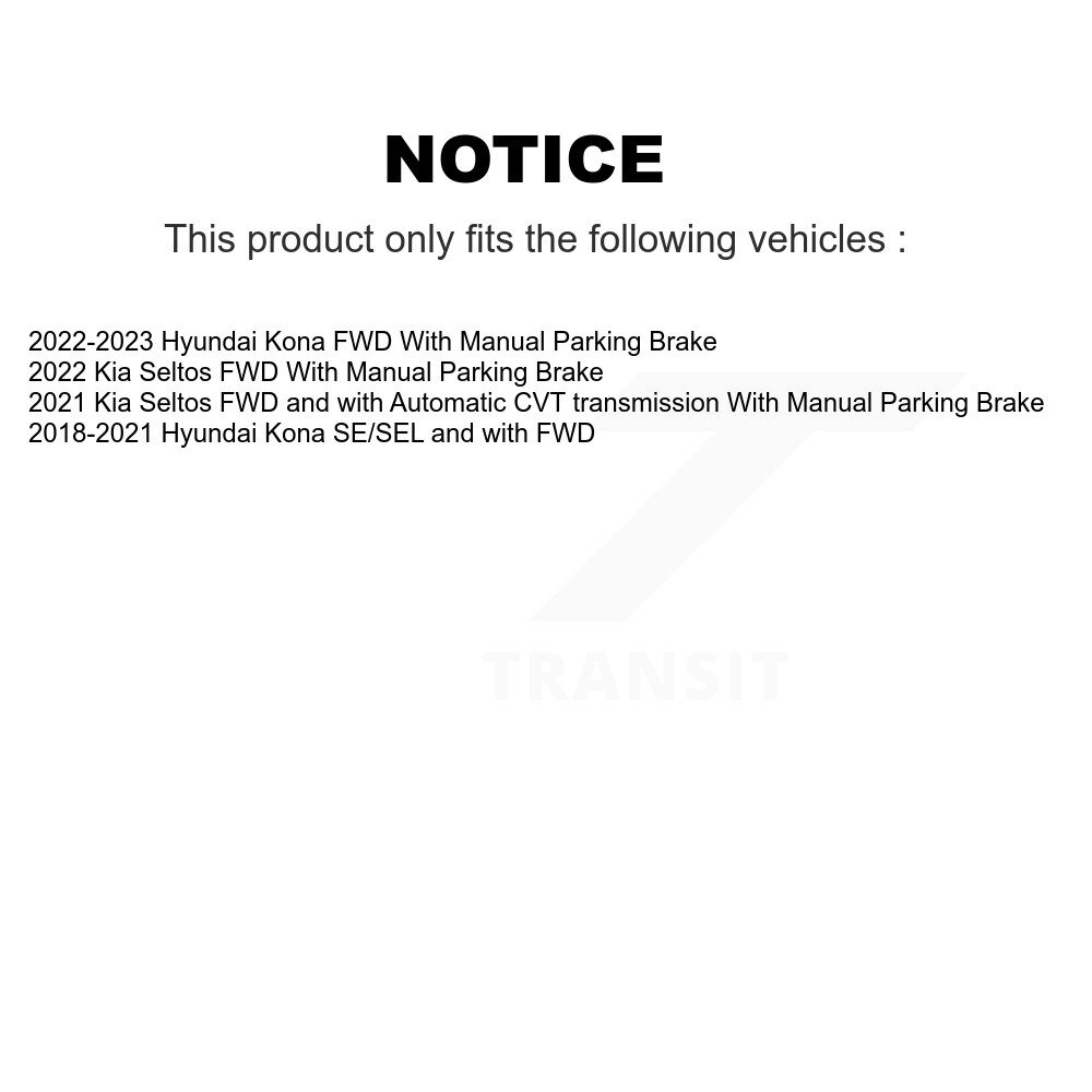 Front Rear Semi-Metallic Brake Pads Kit For Hyundai Kona Kia Seltos KSM-100684 - Image 2