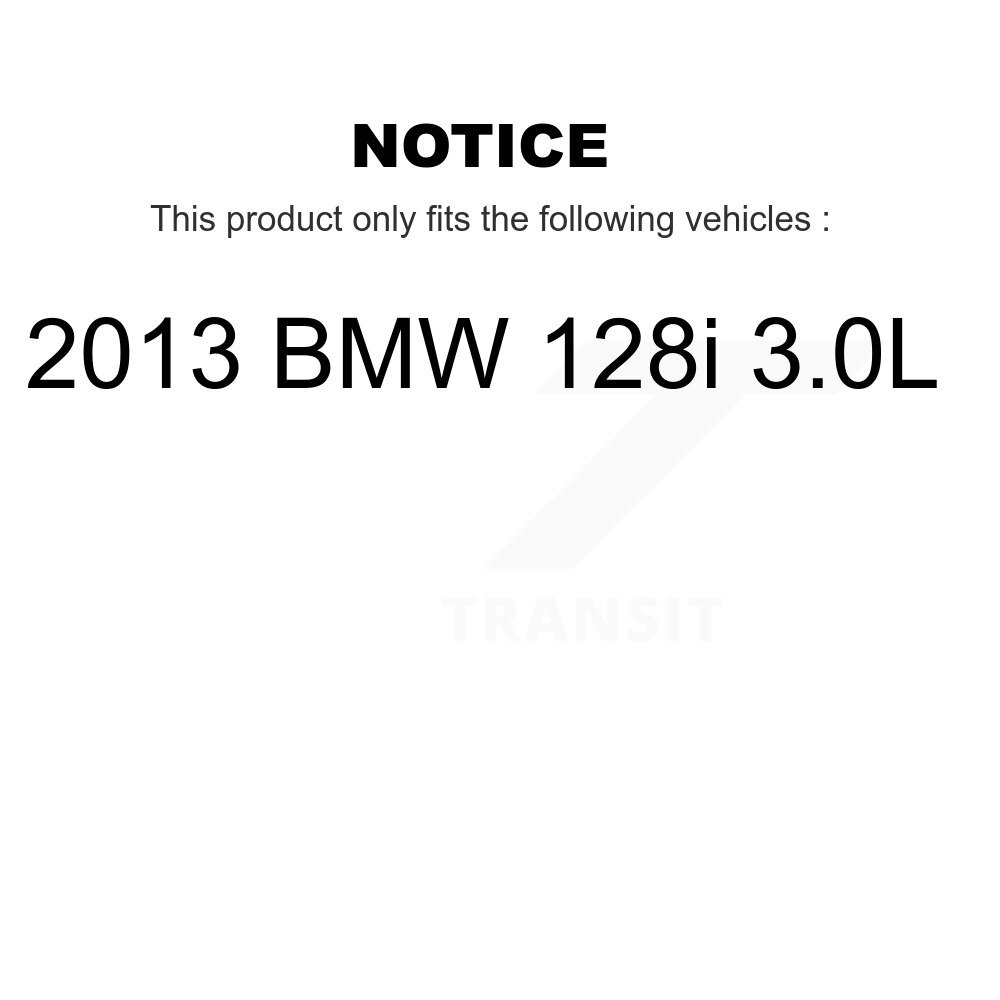 Front Rear Semi-Metallic Disc Brake Pads And Wear Sensor Kit (5Pc) For 2013 BMW 128i 3.0L KSW-100207 - Image 2