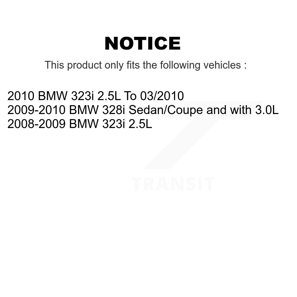 Front Rear Semi-Metallic Disc Brake Pads And Wear Sensors Kit (5Pc) For BMW 328i KSW-100229 - Image 2