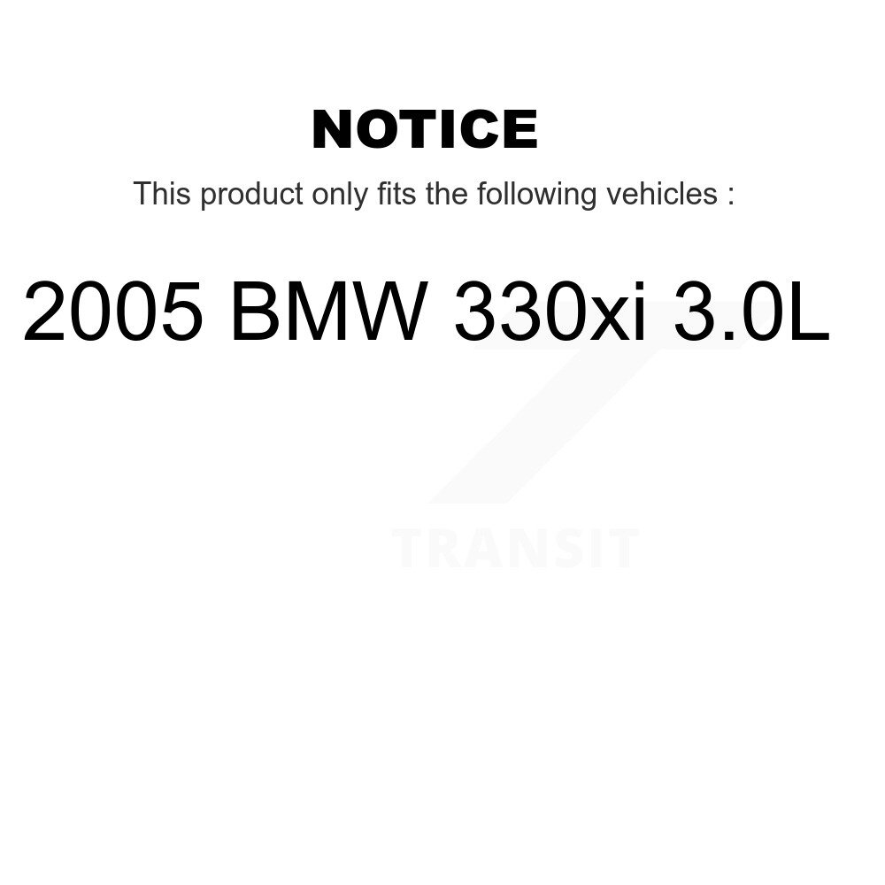 Front Rear Semi-Metallic Disc Brake Pad And Wear Sensor Kit (7Pc) For 2005 BMW 330xi 3.0L KSW-100256 - Image 2