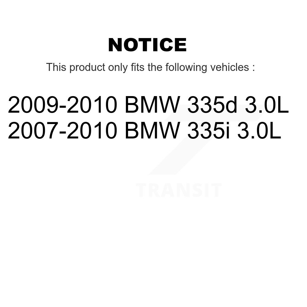 Front Rear Semi-Metallic Disc Brake Pads And Wear Sensor Kit (7Pc) For BMW 335i 335d 3.0L KSW-100263 - Image 2