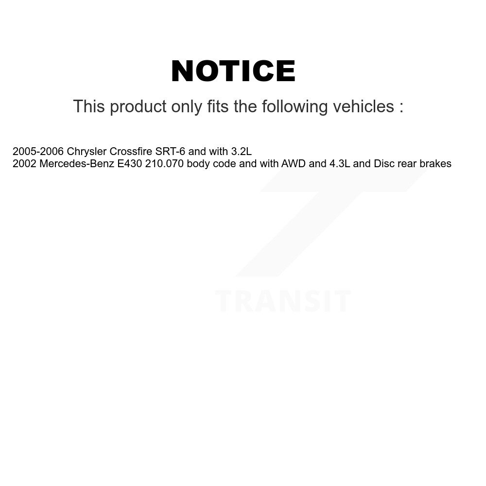 Front Semi-Metallic Brake Pad & Wear Sensor Kit For Chrysler Crossfire Mercedes-Benz E430 KSW-100314 - Image 2