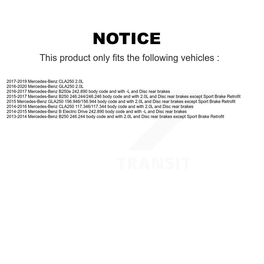 Front Semi-Metallic Disc Brake Pad Wear Sensor Kit For Mercedes-Benz GLA250 CLA250 B250 B KSW-100321 - Image 2
