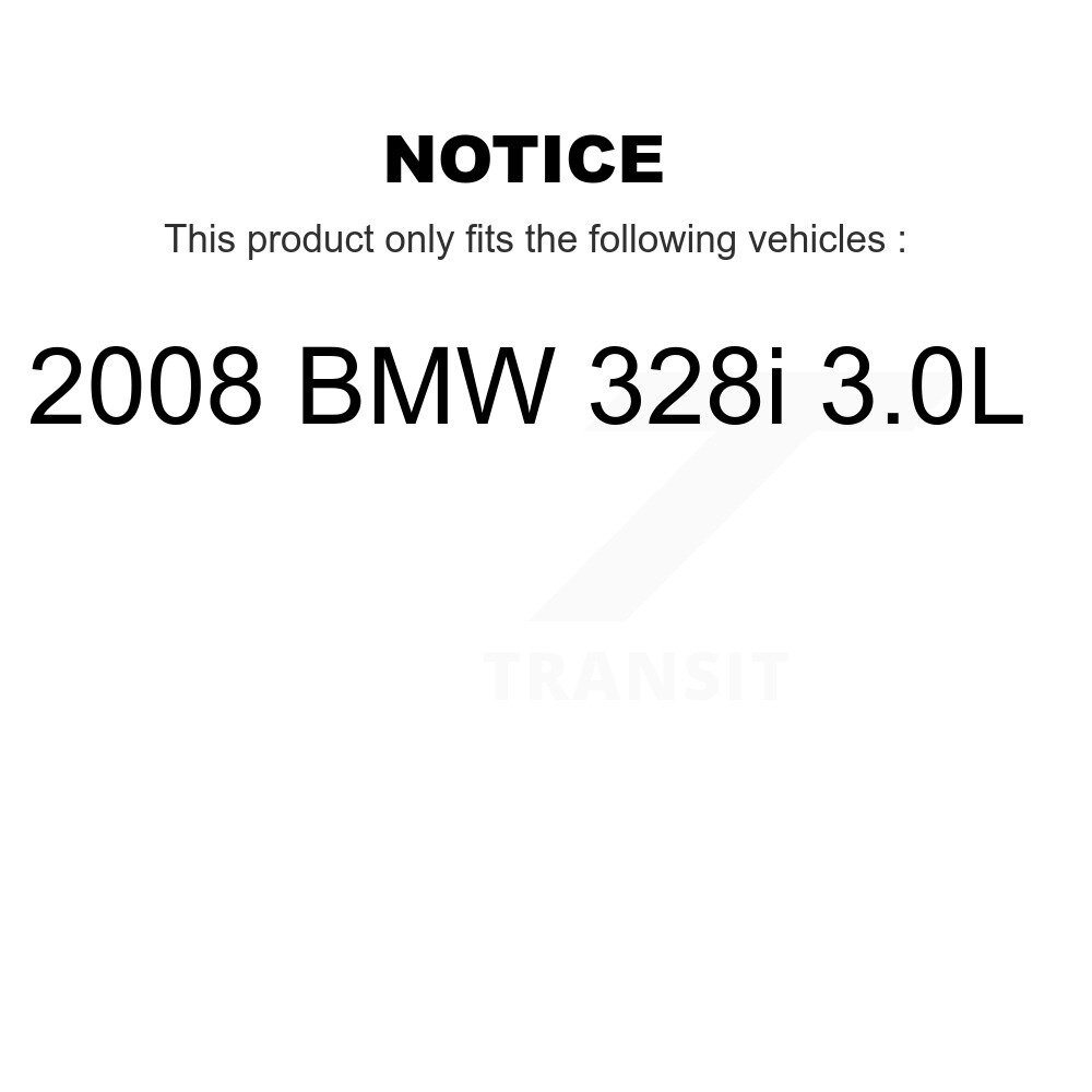 Front Semi-Metallic Disc Brake Pads And Wear Sensors Kit For 2008 BMW 328i 3.0L KSW-100347 - Image 2