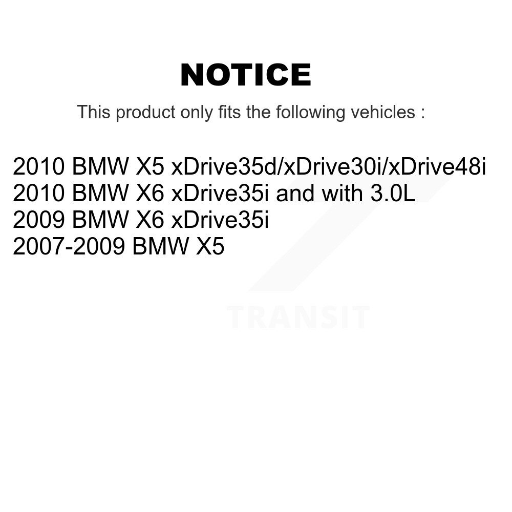 Front Semi-Metallic Disc Brake Pads And Wear Sensors Kit For BMW X5 X6 KSW-100355 - Image 2