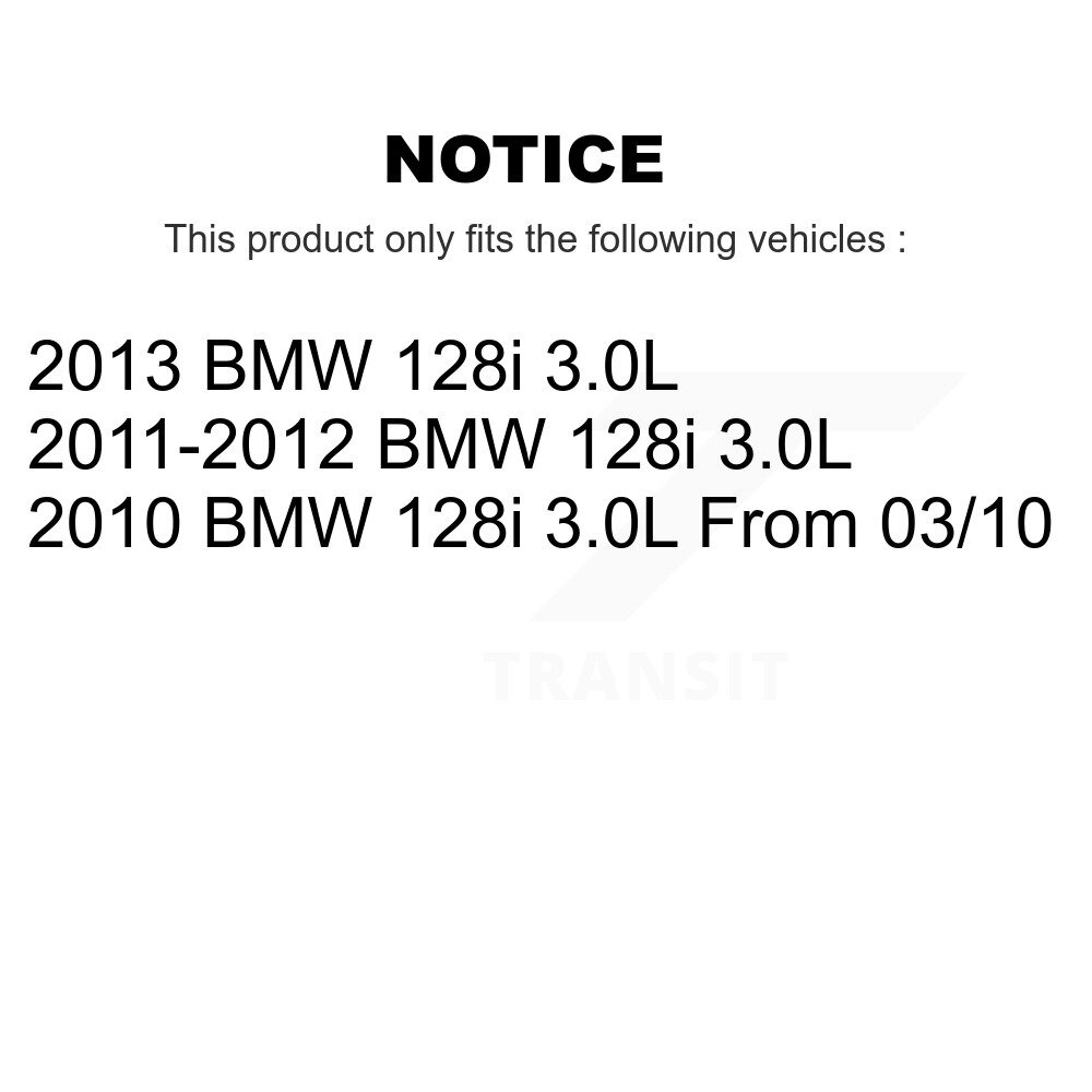 Front Semi-Metallic Disc Brake Pads And Wear Sensors Kit For BMW 128i 3.0L KSW-100405 - Image 2