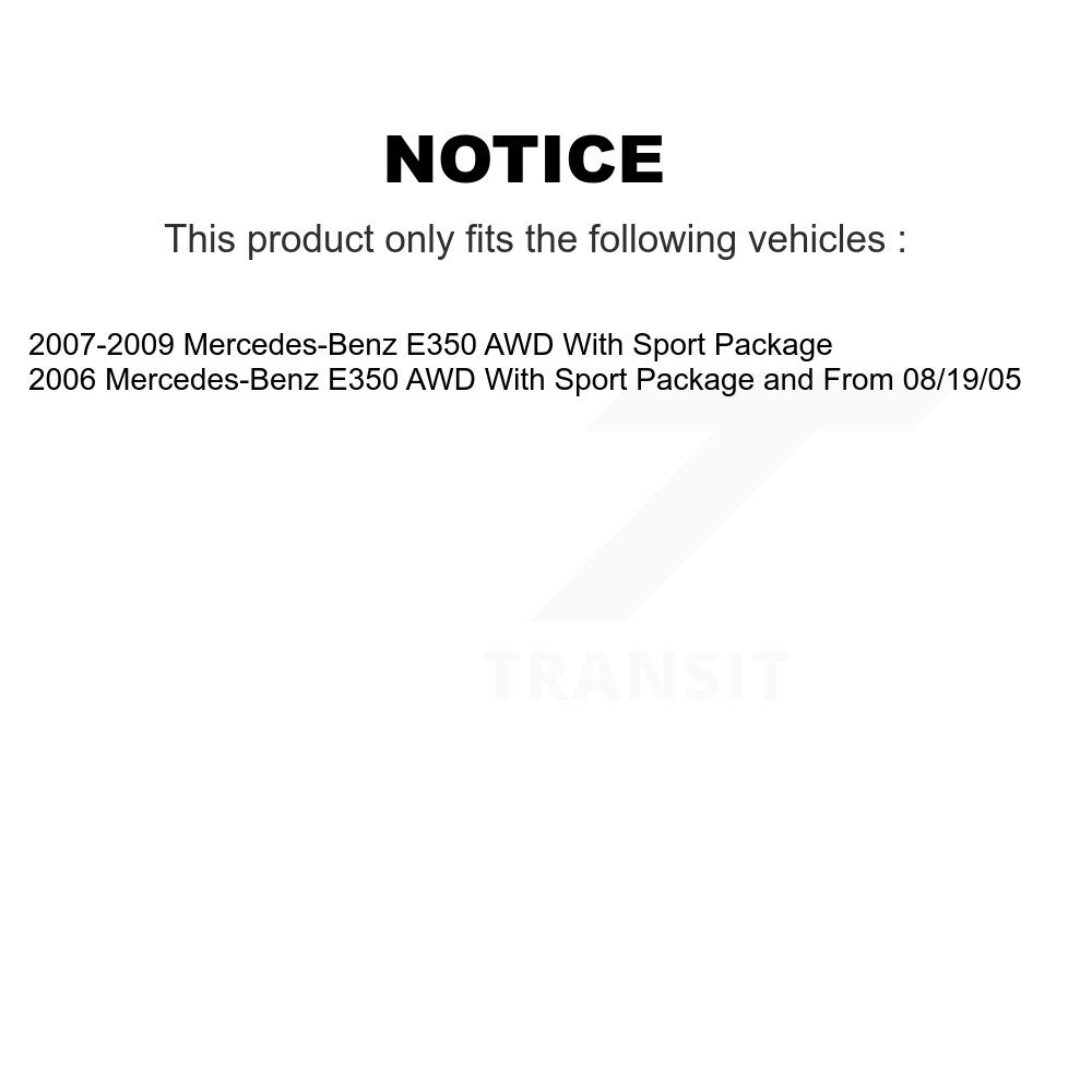 Front Semi-Metallic Disc Brake Pads And Wear Sensors Kit For Mercedes-Benz E350 AWD KSW-100456 - Image 2