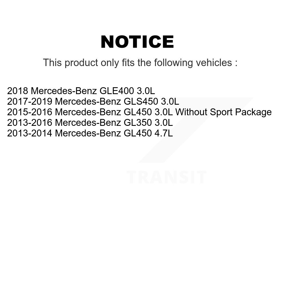 Front Semi-Metallic Brake Pad Wear Sensor Kit For Mercedes-Benz GLE400 GL350 GLS450 GL450 KSW-100470 - Image 2