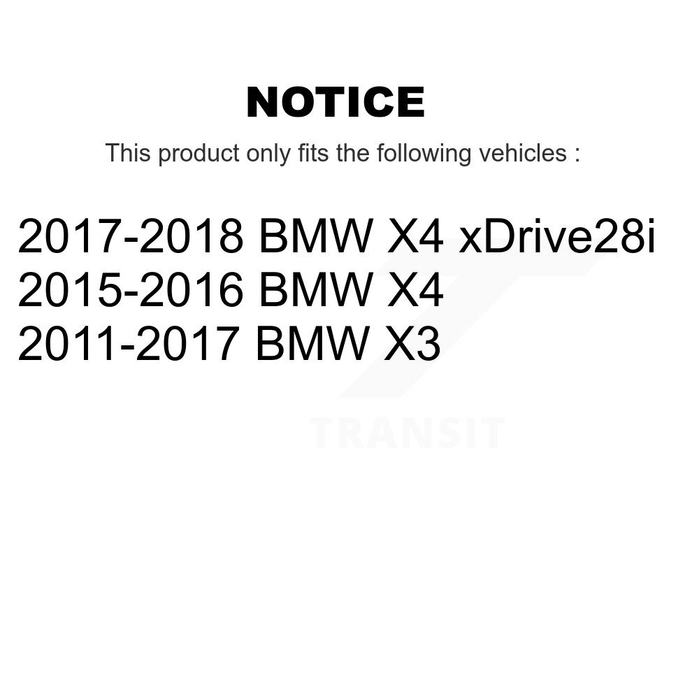 Front Semi-Metallic Disc Brake Pads And Wear Sensors Kit For BMW X3 X4 KSW-100483 - Image 2