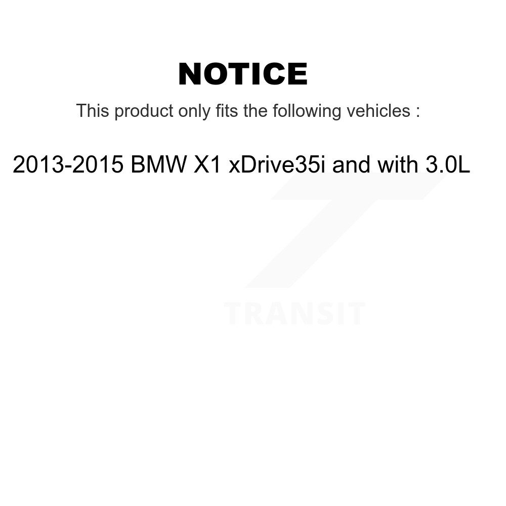 Rear Semi-Metallic Brake Pad And Wear Sensor Kit For 2013-2015 BMW X1 xDrive35i with 3.0L KSW-100548 - Image 2
