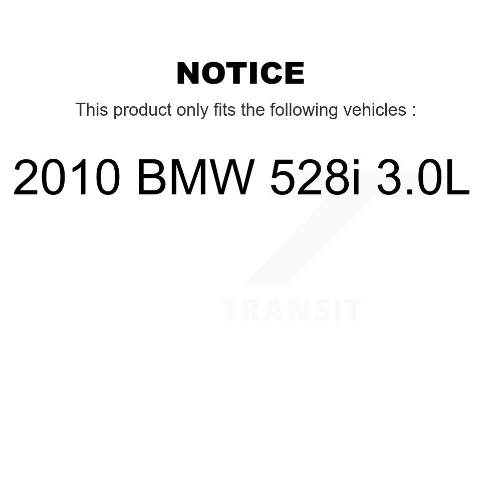 Rear Semi-Metallic Disc Brake Pads And Wear Sensors Kit For 2010 BMW 528i 3.0L KSW-100623 - Image 2