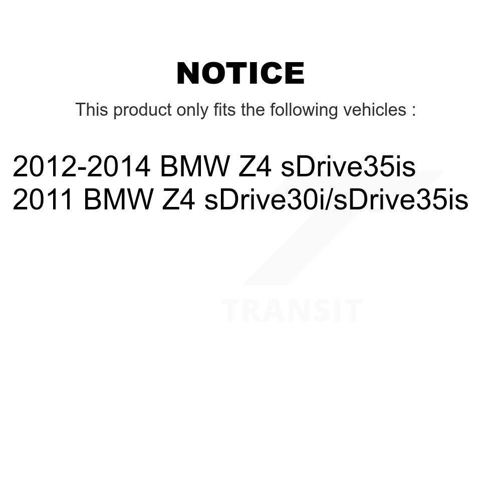 Front Rear Semi-Metallic Disc Brake Pads And Wear Sensors Kit For BMW Z4 KSW-100730 - Image 2