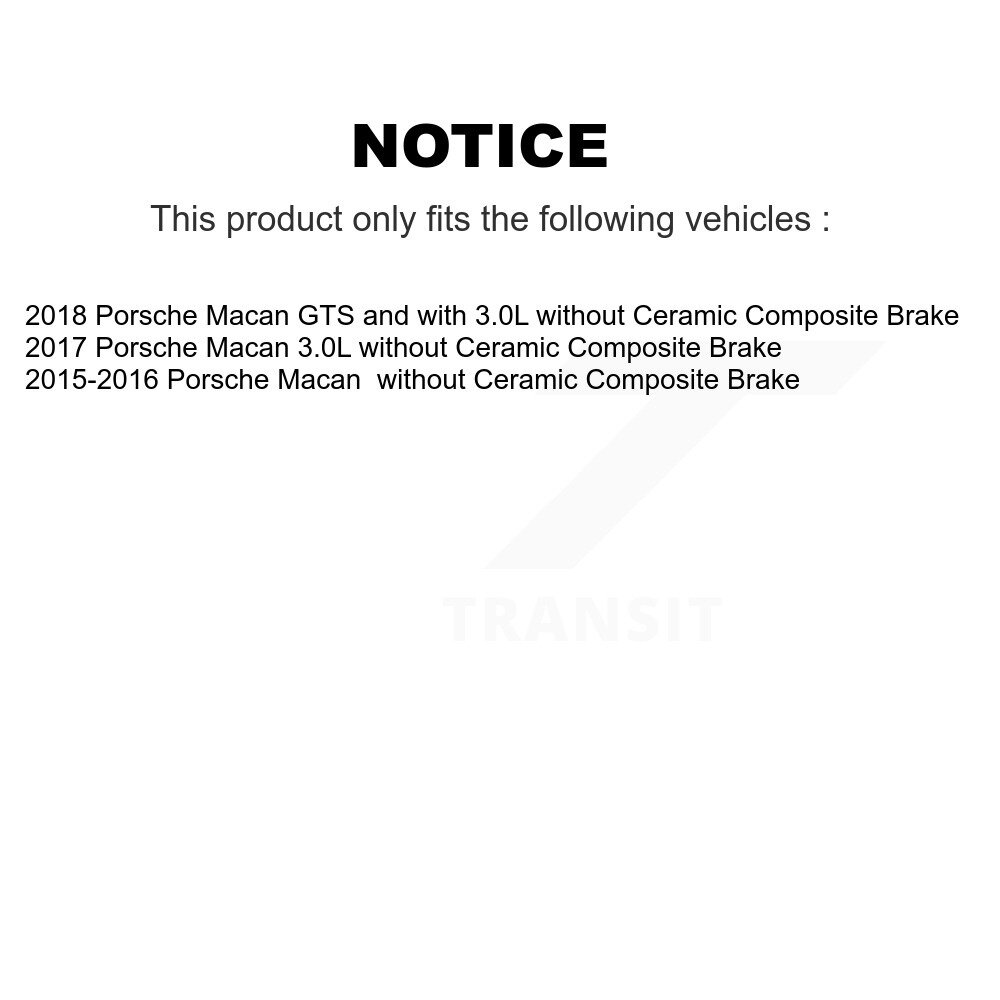 Front Semi-Metallic Disc Brake Pads And Wear Sensors Kit For Porsche Macan KSW-100785 - Image 2