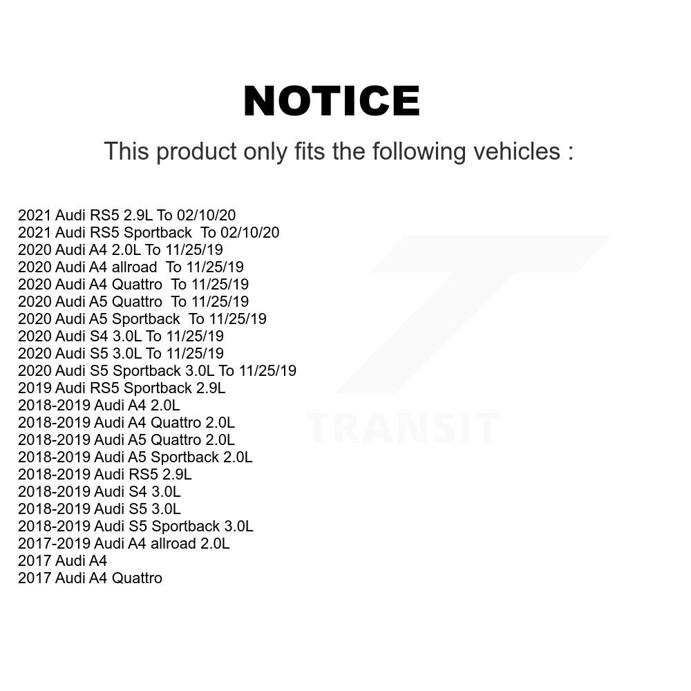 Rear Semi-Metallic Brake Pads Wear Sensor Kit For Audi A4 Quattro A5 Sportback S5 allroad KSW-100804 - Image 2