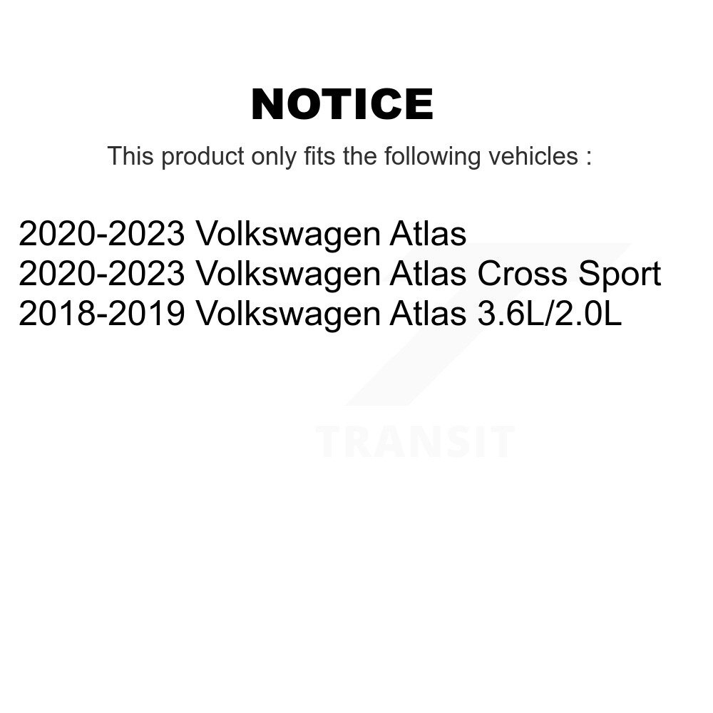 Front Semi-Metallic Disc Brake Pad Extra Wear Sensor Kit For Volkswagen Atlas Cross Sport KSW-100915 - Image 2
