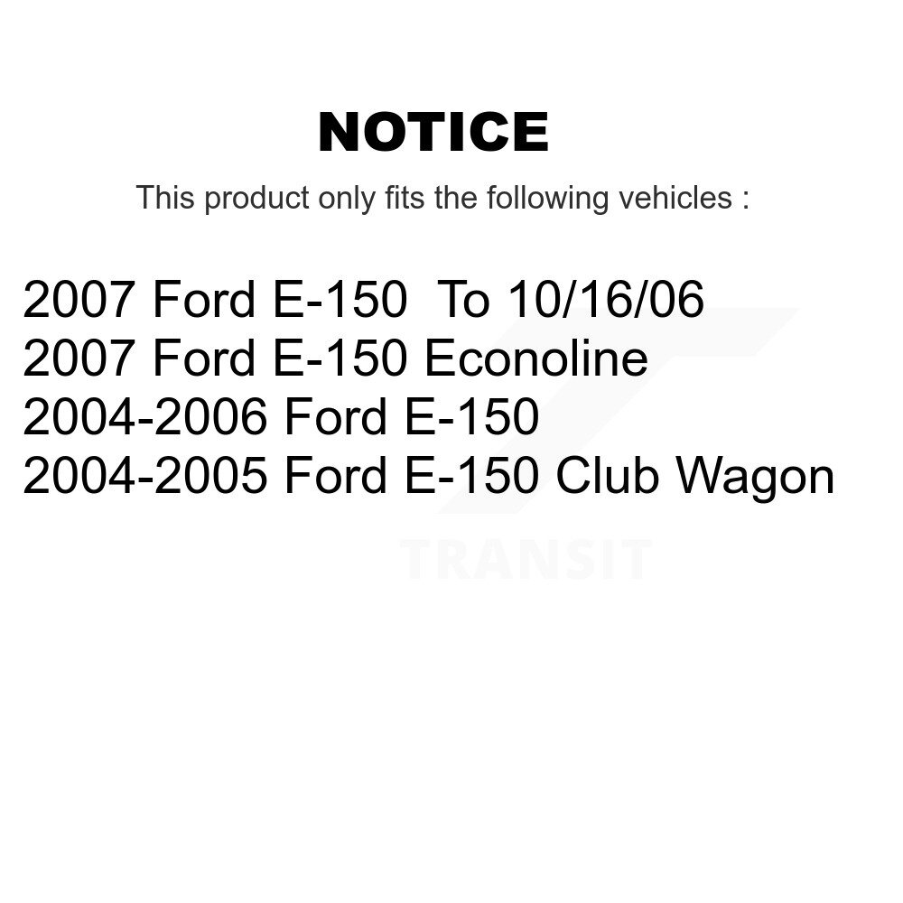 Front Rear Ceramic Brake Pads Kit For Ford E-150 Club Wagon Econoline KTC-100031 - Image 2