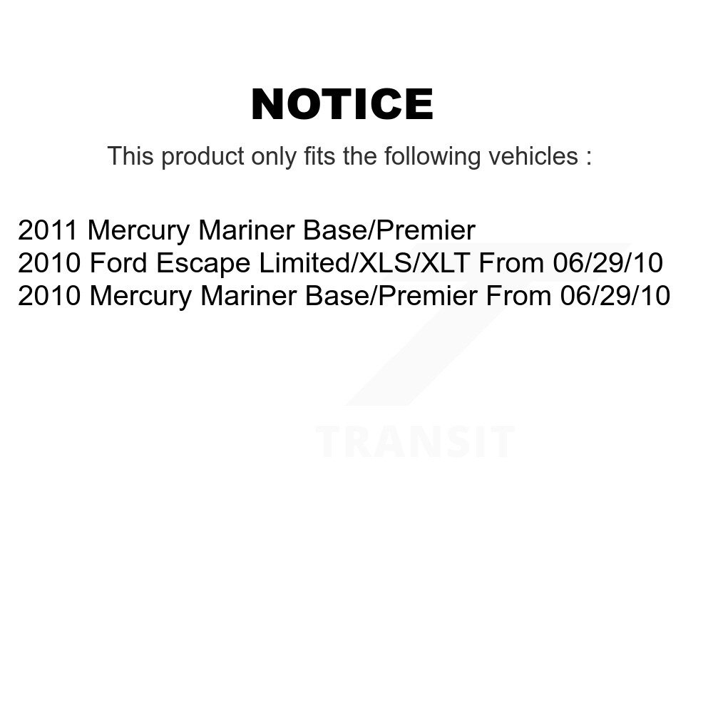 Front Rear Ceramic Brake Pads Kit For Ford Escape Mercury Mariner KTC-100034 - Image 2