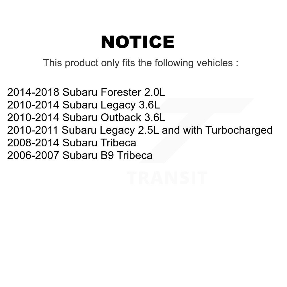 Front Rear Ceramic Brake Pads Kit For Subaru Forester Outback Legacy Tribeca B9 KTC-100051 - Image 2