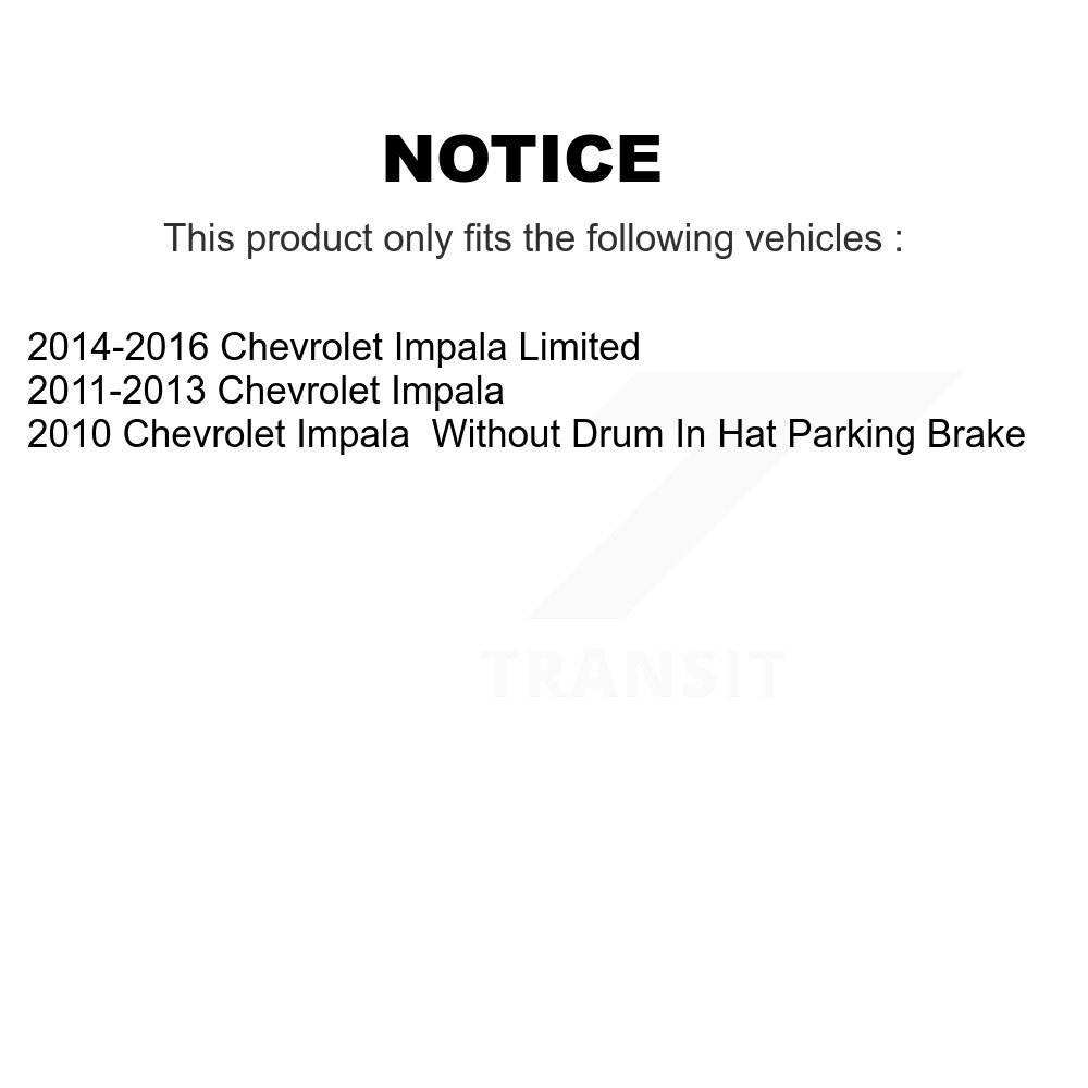 Front Rear Ceramic Brake Pads Kit For Chevrolet Impala Limited KTC-100084 - Image 2