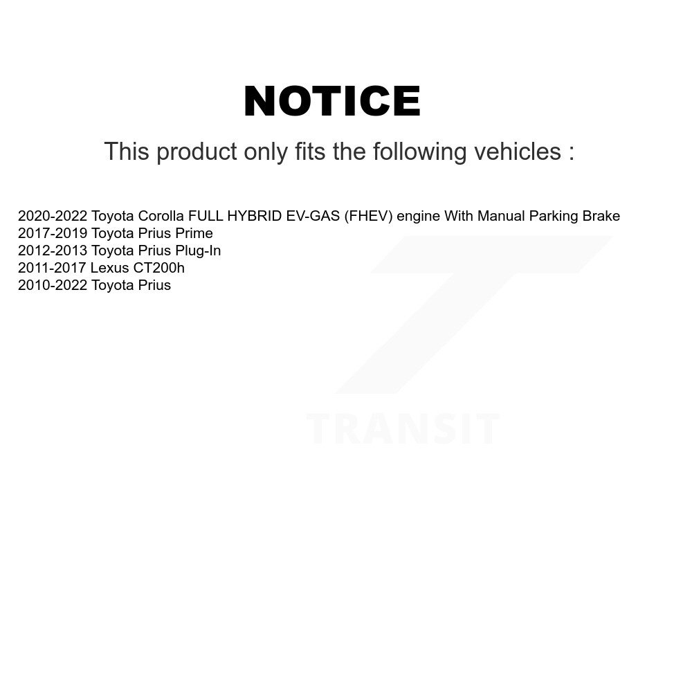 Front Rear Ceramic Brake Pads Kit For Toyota Corolla Prius Prime Lexus CT200h Plug-In KTC-100094 - Image 2