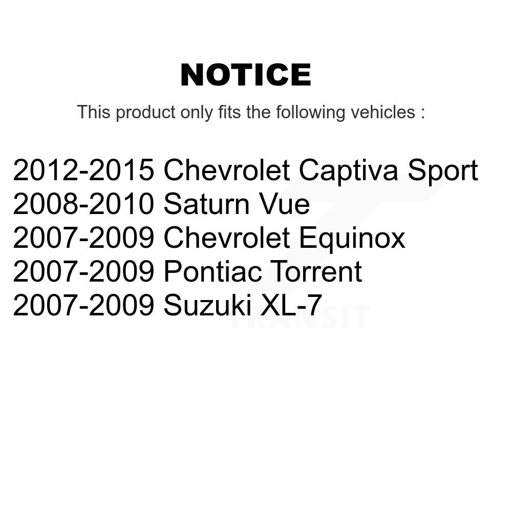 Front Rear Ceramic Brake Pads Kit For Chevrolet Equinox Pontiac Torrent Saturn Vue Suzuki KTC-100116 - Image 2
