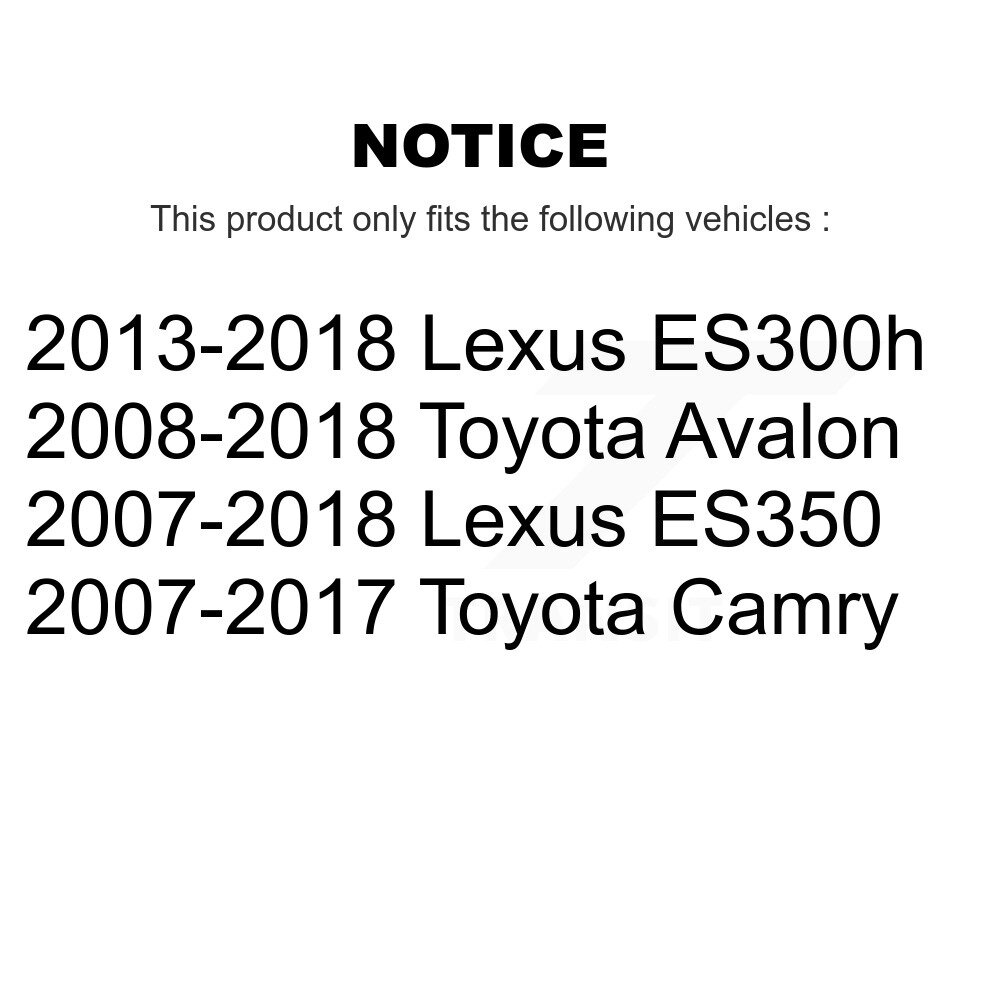 Front Rear Ceramic Brake Pads Kit For Toyota Camry Lexus ES350 Avalon ES300h KTC-100121 - Image 2