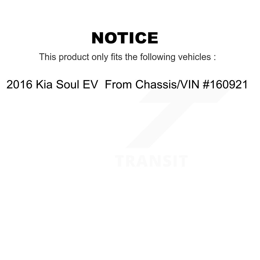 Front Rear Ceramic Brake Pads Kit For 2016 Kia Soul EV From Chassis VIN #160921 KTC-100128 - Image 2