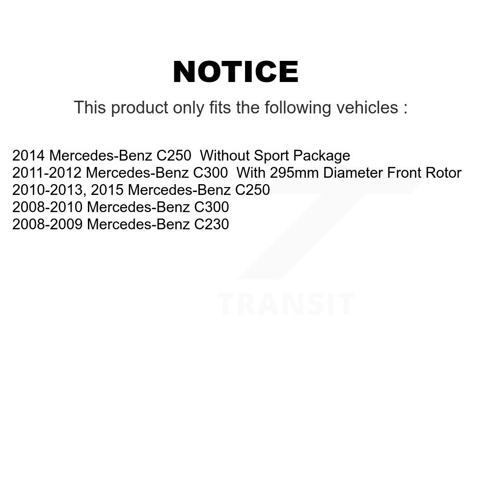 Front Rear Ceramic Brake Pads Kit For Mercedes-Benz C300 C250 C230 KTC-100150 - Image 2