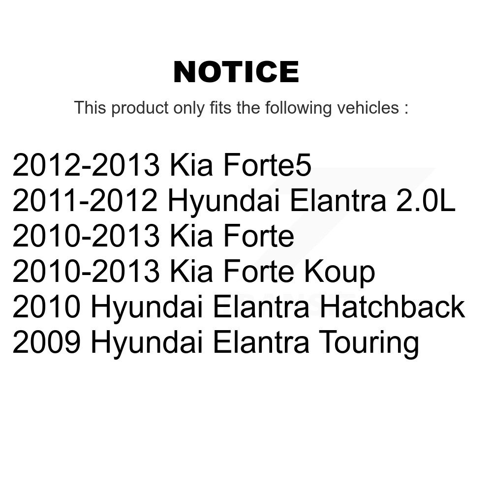 Front Rear Ceramic Brake Pads Kit For Hyundai Elantra Kia Forte Koup Forte5 KTC-100176 - Image 2