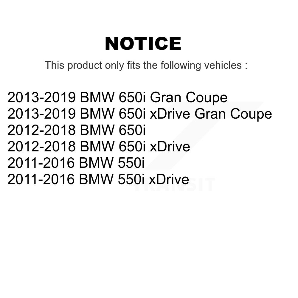 Front Rear Ceramic Brake Pads Kit For BMW 550i xDrive 650i Gran Coupe KTC-100187 - Image 2